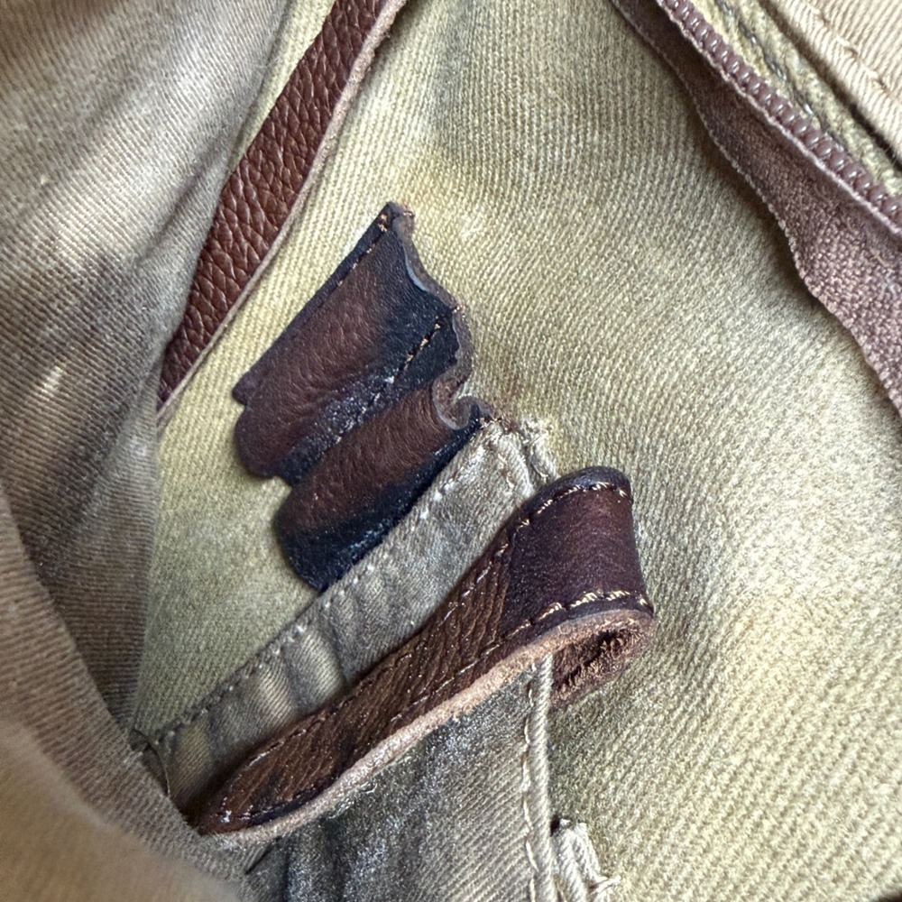 Vintage LL Bean Continental Rucksack Waxed Canvas Leather Backpack Tan Brown 90s - Picture 9 of 16